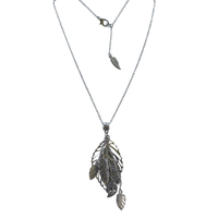 Silver Leaf Chain Necklace